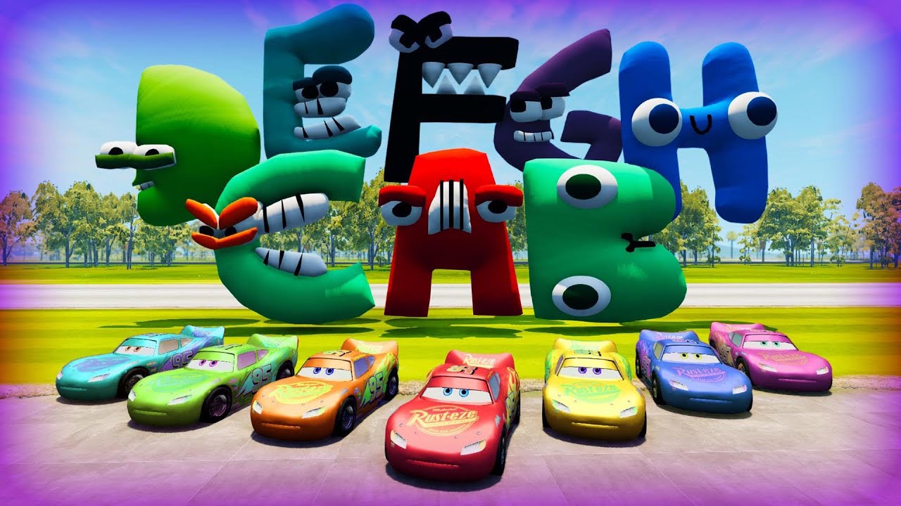 Lightning McQueen vs Alphabet Lore 🚗 BeamNG Drive Battle