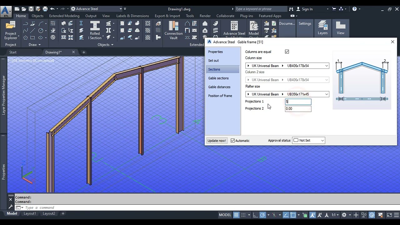 21 ADVANCE STEEL PORTAL FRAME