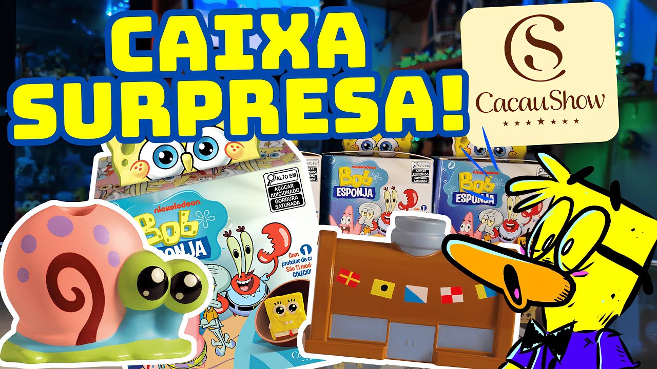 BOB ESPONJA na Cacau Show! 🧽🍫 O que será que veio? Caixa Surpresa