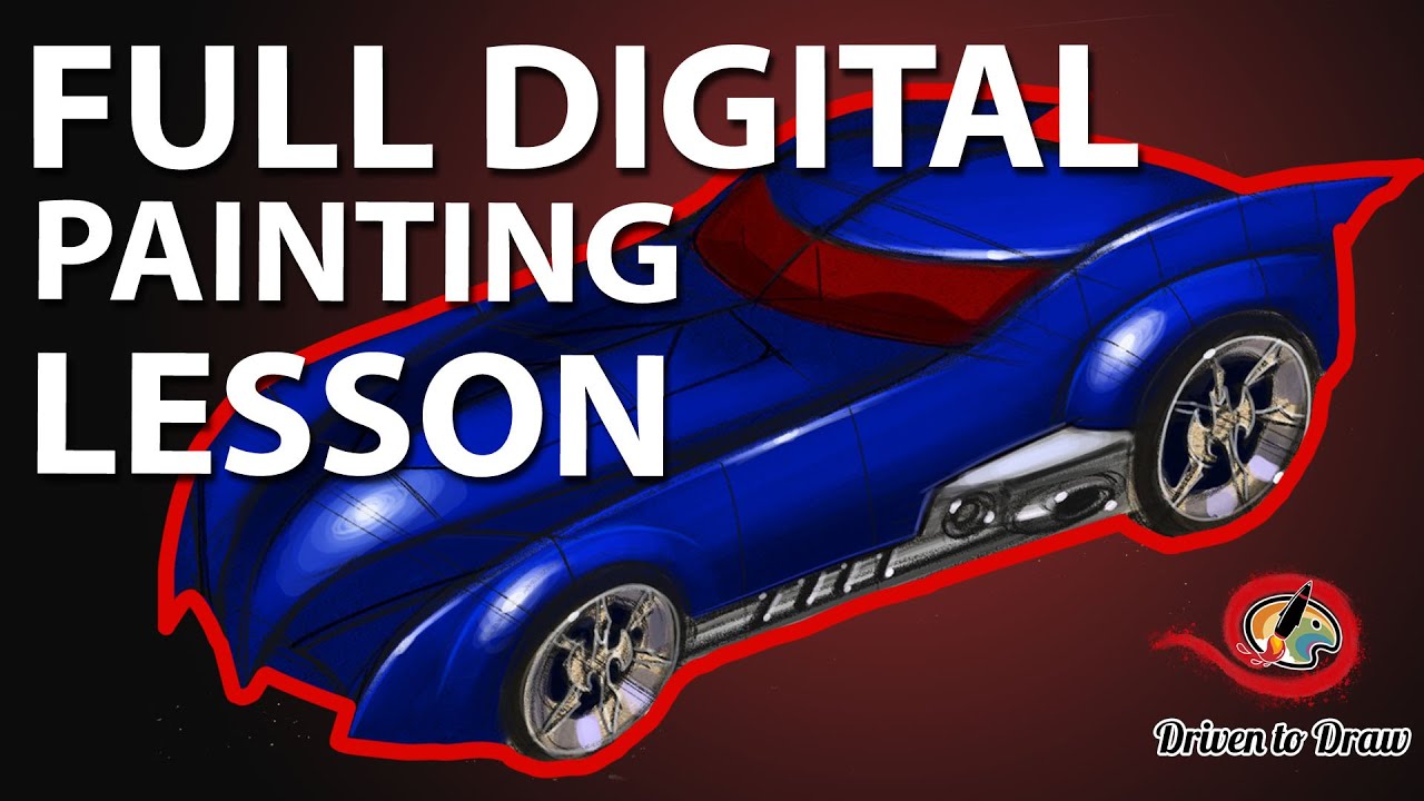 DIGITAL PAINTING: HOW TO RENDER THE BATMOBILE