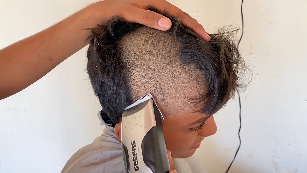 ASMR Fast Head Shaving with Trimmer | Hair Transformation