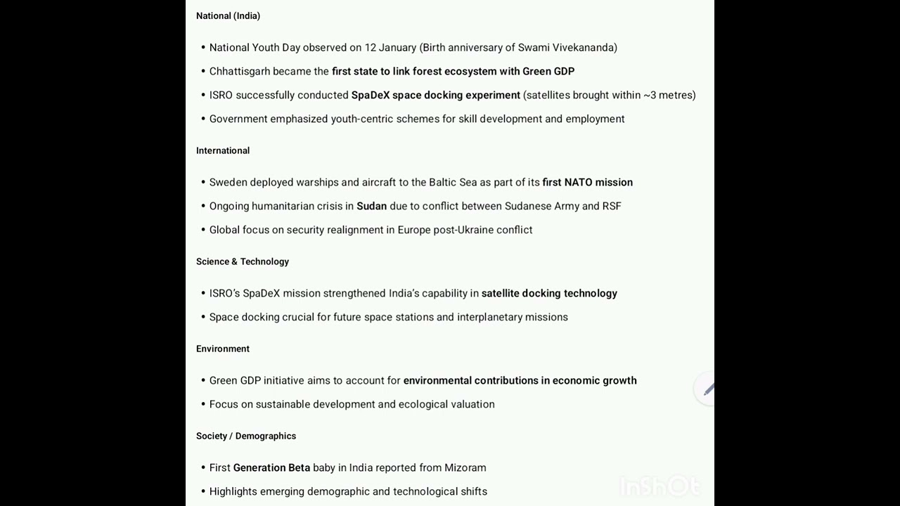 Current affairs 12/1/2026