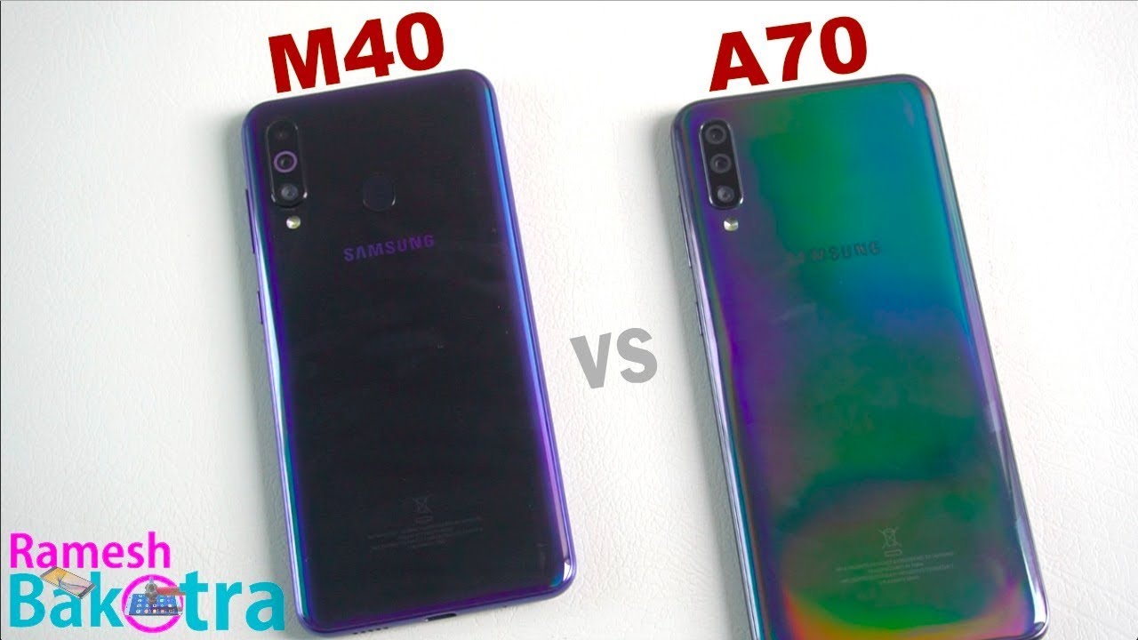 Samsung Galaxy M40 vs A70 SpeedTest and Camera Comparison