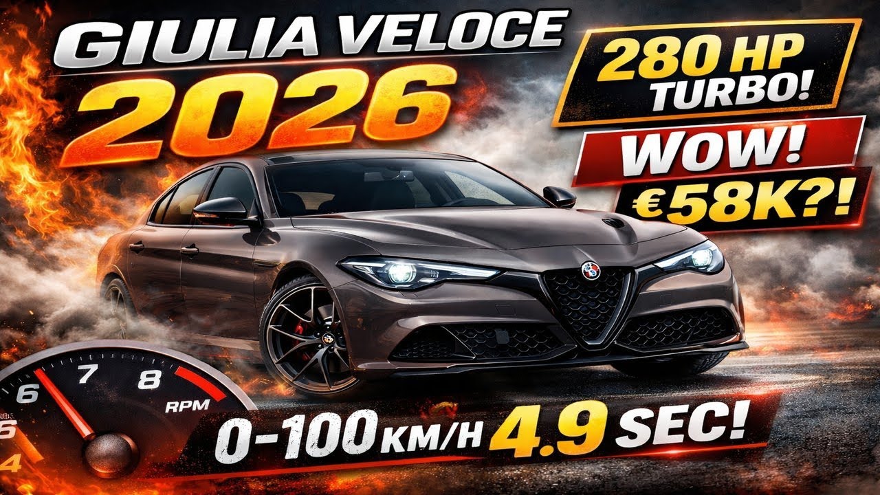 Alfa Romeo Giulia Veloce 2026 SCONVOLGE L’ITALIA 🔥 280 CV Turbo — Le Tedesche Sono Nei Guai?