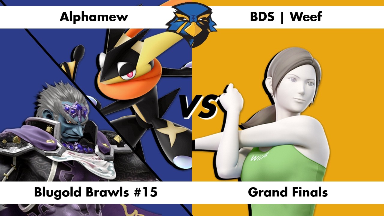 Alphamew (Greninja, Ganondorf) vs Weef (Wii Fit Trainer) | Grand Finals | Blugold Brawls #15