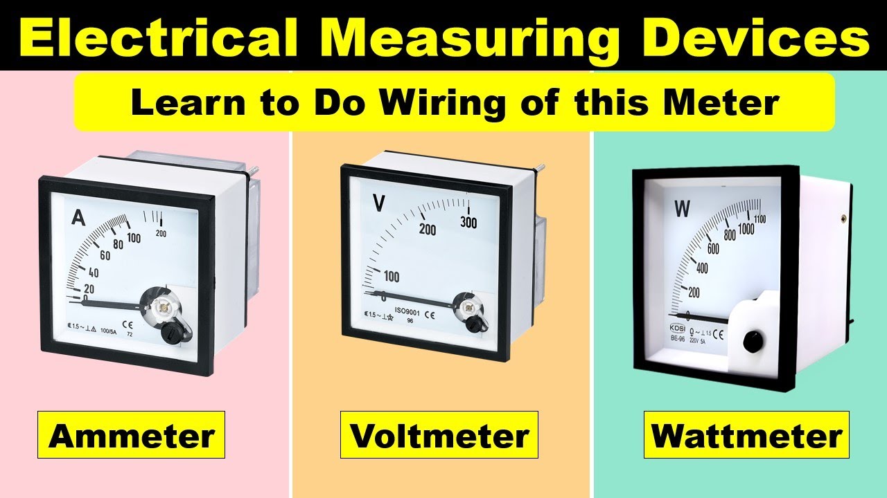 Connection Diagram of Voltmeter, Ammeter and Wattmeter 