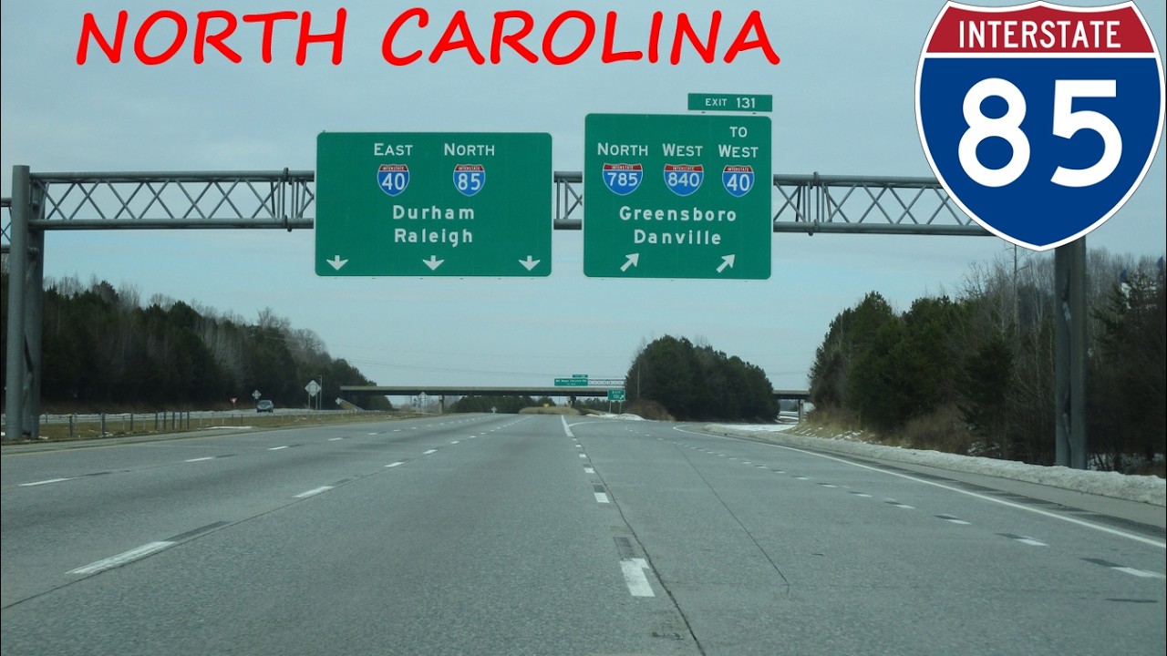 Interstate 85 - North Carolina northbound [FULL LENGTH VIDEO]