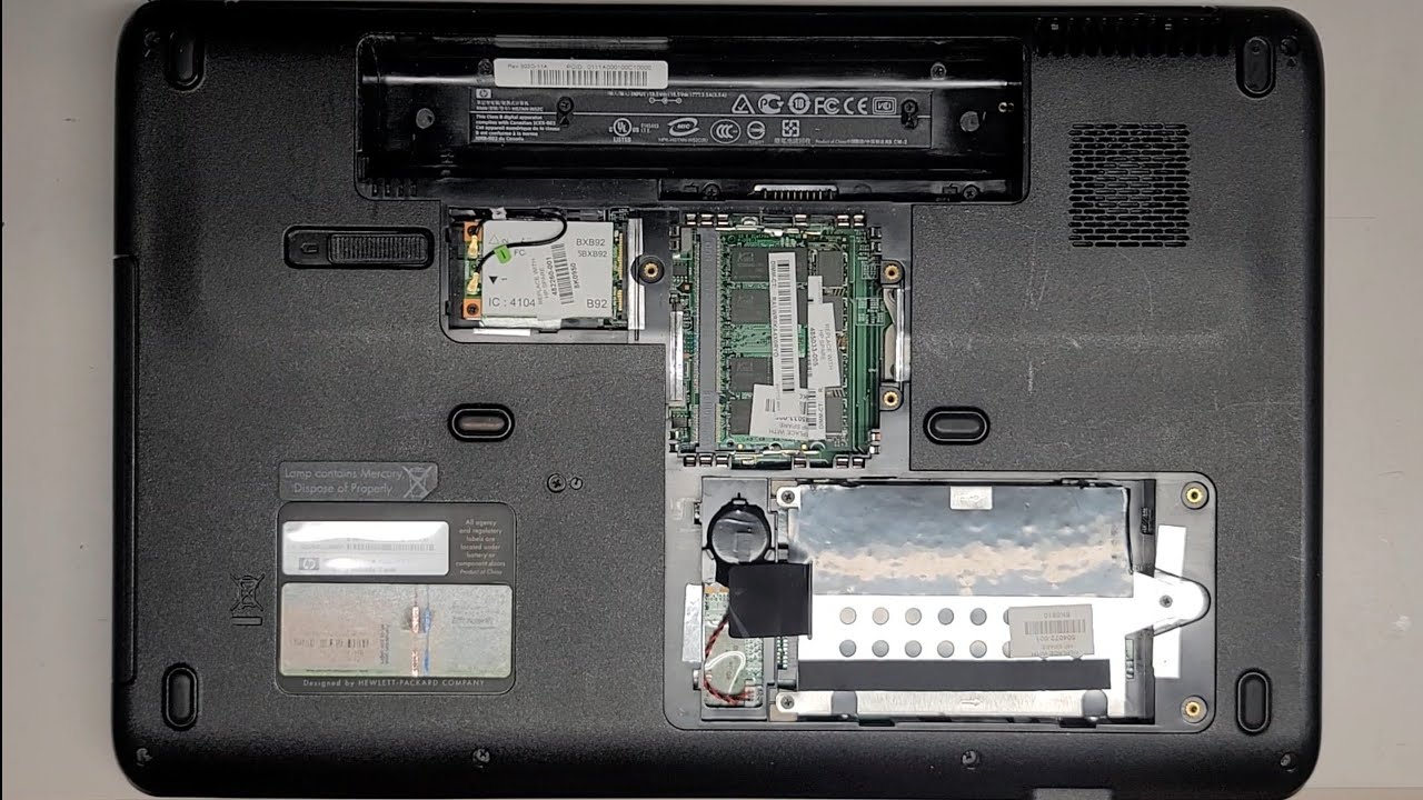 HP G60 G60-243CL NB264UA#ABA Disassembly RAM SSD Hard Drive Upgrade Battery Replacement Repair