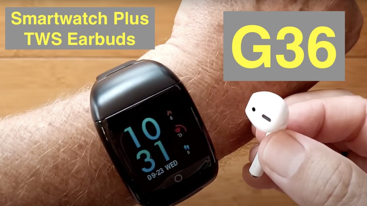 FINOW G36 Health/Fitness Blood Pressure Smartwatch with TWS Earbuds: Unboxing and 1st Look