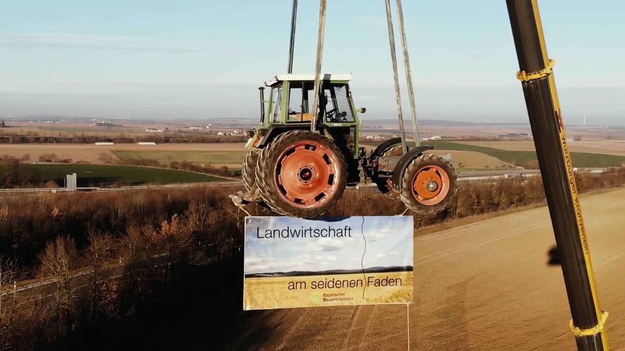„Landwirtschaft am seidenen Faden“ – Aktion im Rahmen der Aktionswoche in Unterfranken