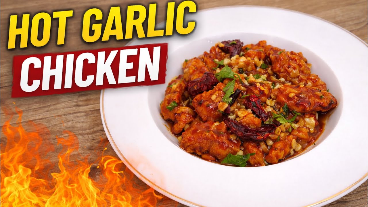 Hot Garlic Chicken | Spicy Restaurant Style Recipe | 