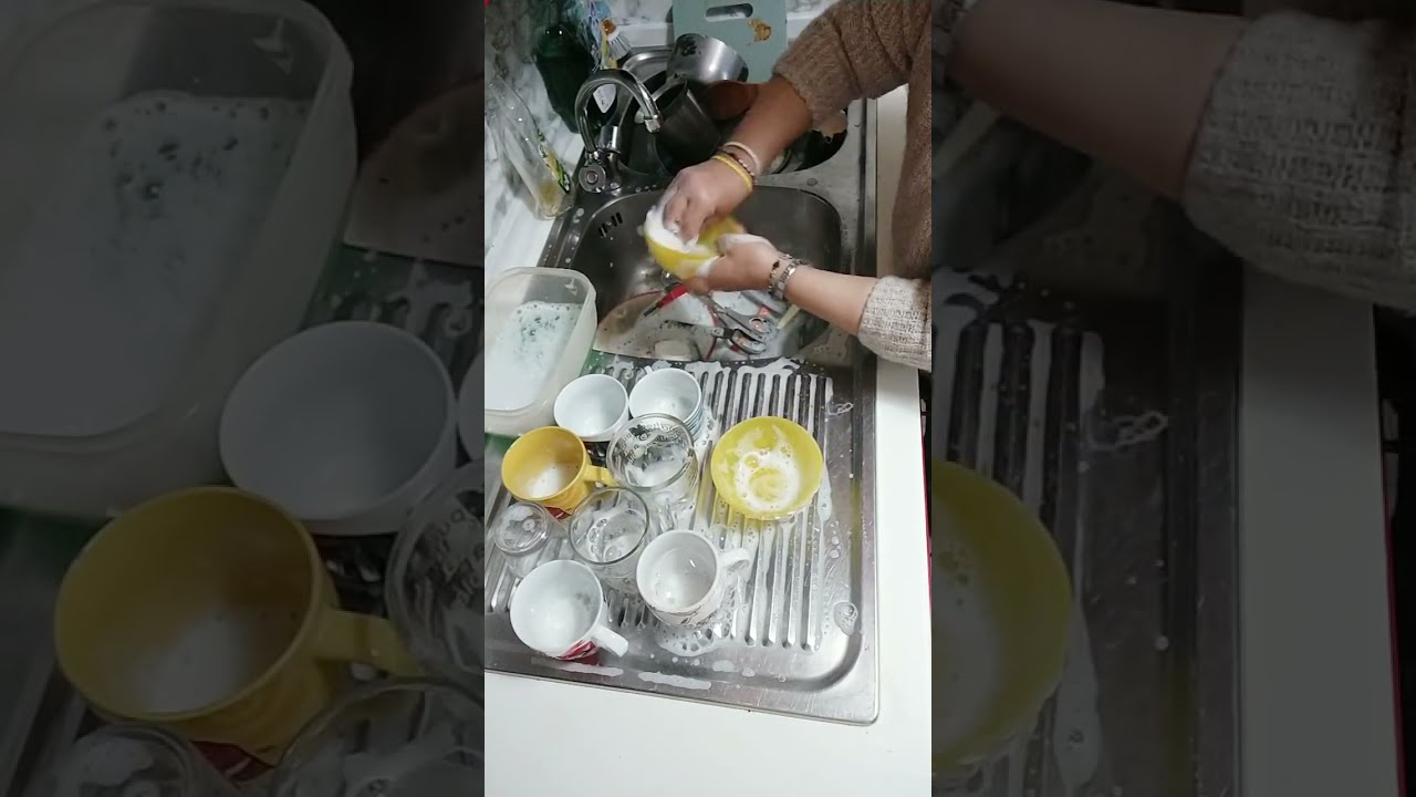 Asmr washing dishes asmr by hand no talking|Clean with me Refreshing|#satisfying#tiktok#shorts
