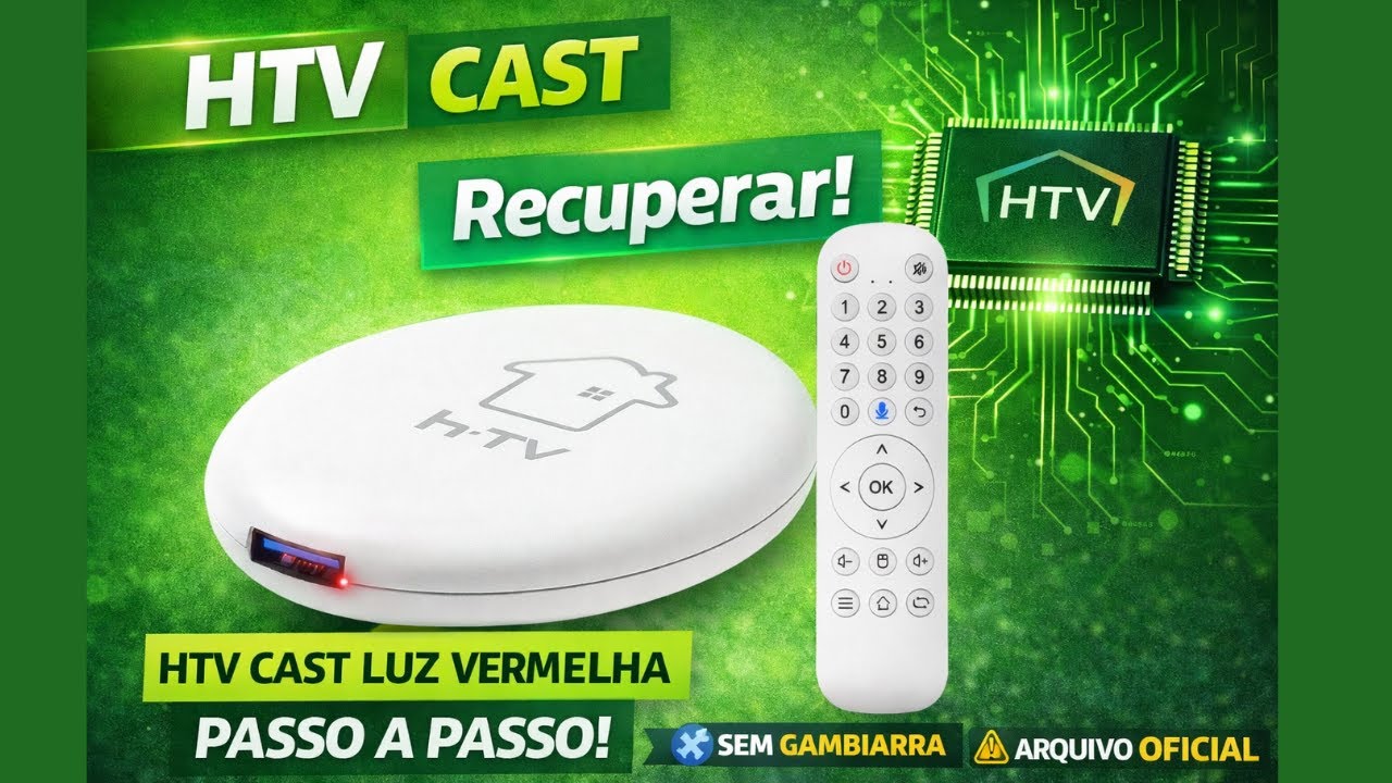 HTV CAST com Led Vermelho - Atualizar-Recuperar (Firmware e programa OFICIAL da HTV)