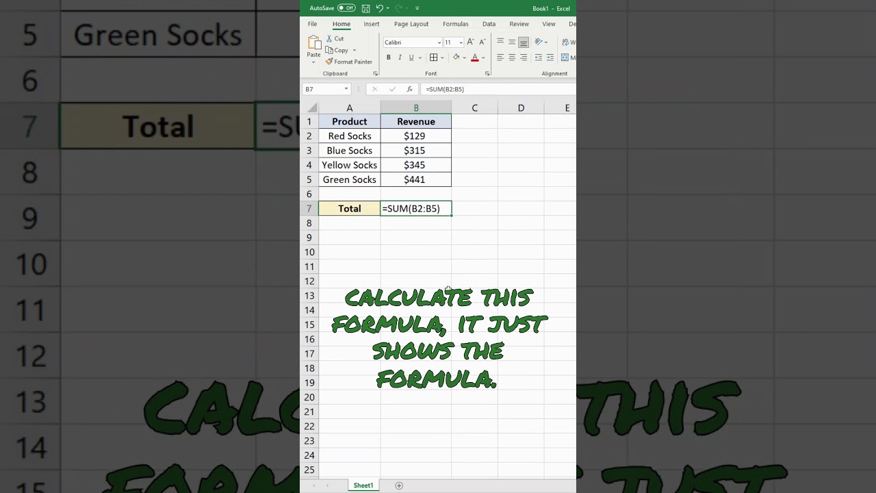 Как исправить неработающие формулы в Excel