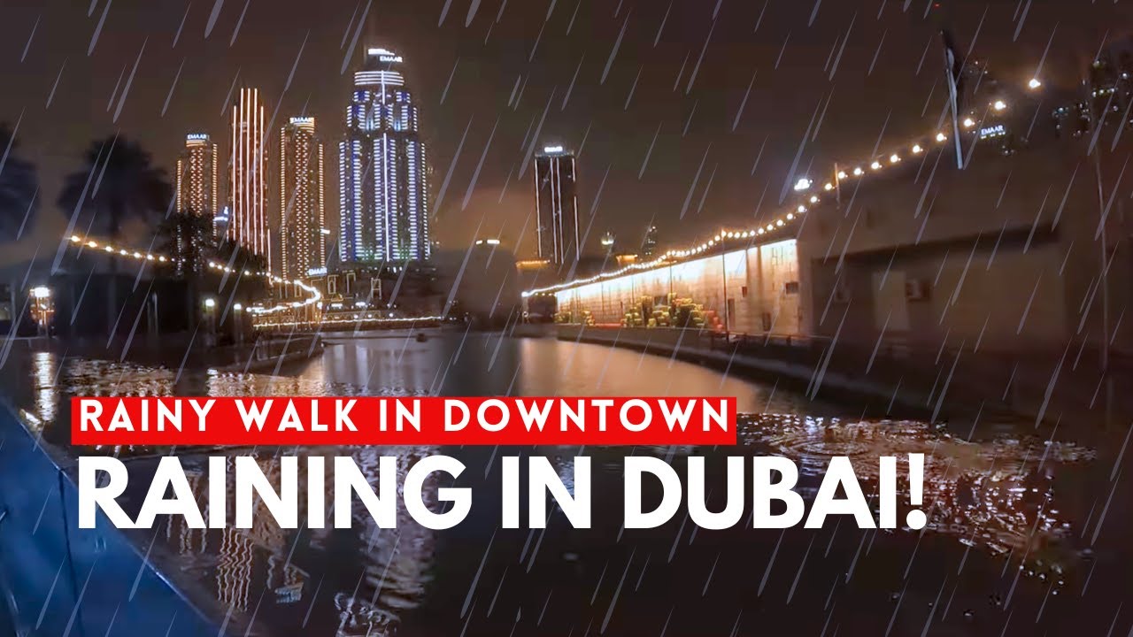 WALK IN THE RAIN [DUBAI] #dubaimyway #dubai #dubailife #dubaivlog #walkingtour #rainwalk