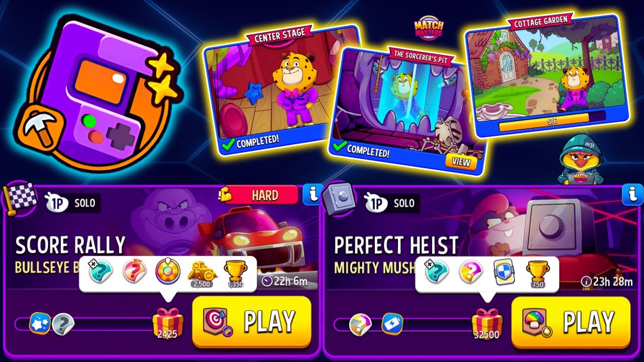 MATCHINKO DIG IT & COMPLETING STORIES🔥 x2 Solo: HARD Bullseye Bash & Mighty Mushrooms
