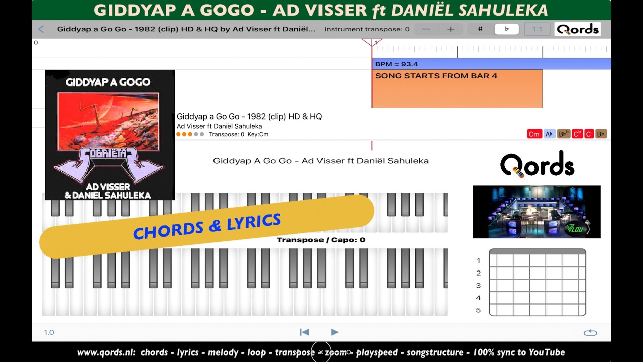 Giddyap A Gogo - AD VISSER ft Daniël Sahuleka. Chords Lyrics. PlayAlong Video #qords_app