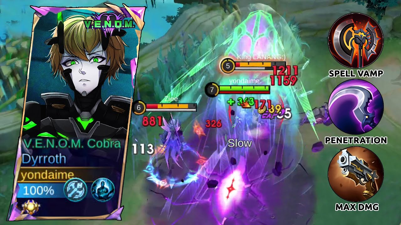 DYRROTH BEST 1 HIT BUILD 2025 🔥 MLBB