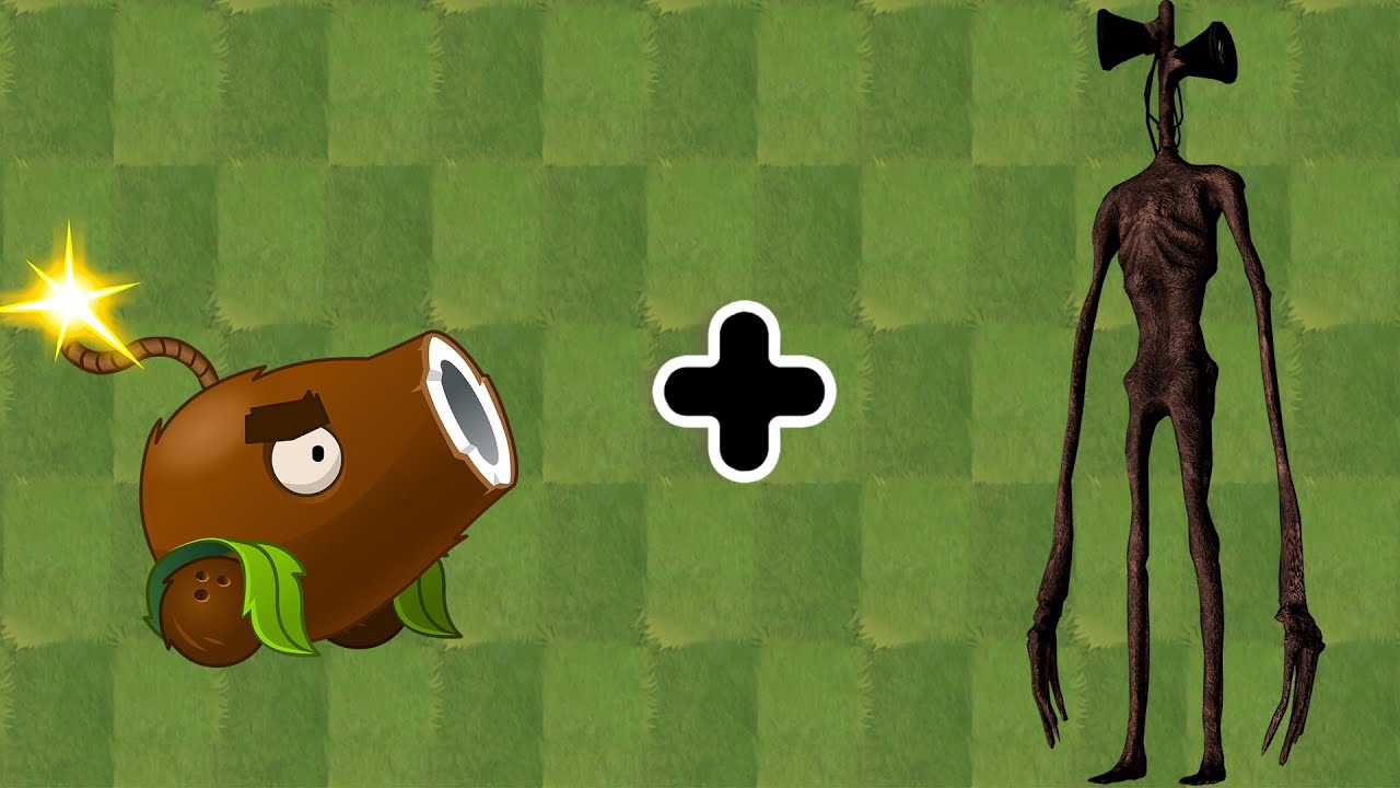 Siren head + Coconut Cannon Vs Zombies | Plants Vs Zombies 2