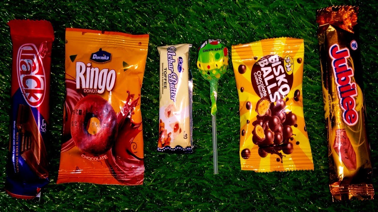 ASMR Most Popular Candys / some lots of colorful rainbow lollipop candy / unpacking chocolate eat
