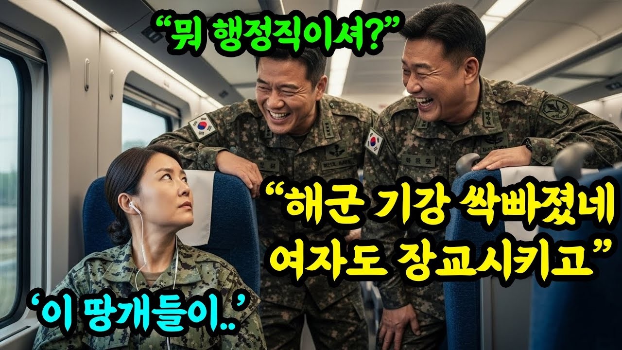 KTX에서 여성 해군 장교에게 무시하던 육군 장교들   계룡대에서 맞이한 충격적 결말은  #오디오북