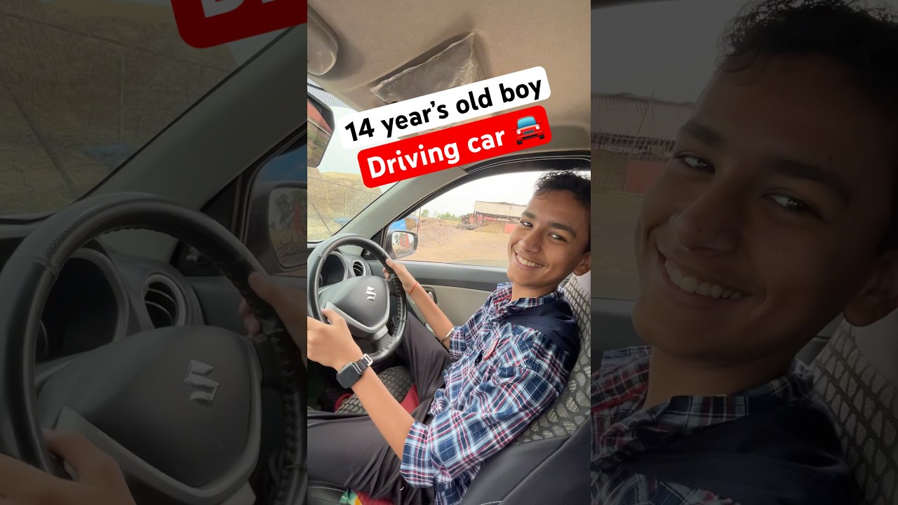 14 year old boy Driving Car 😨 #shorts #shortvlog #vlog #minivlogs
