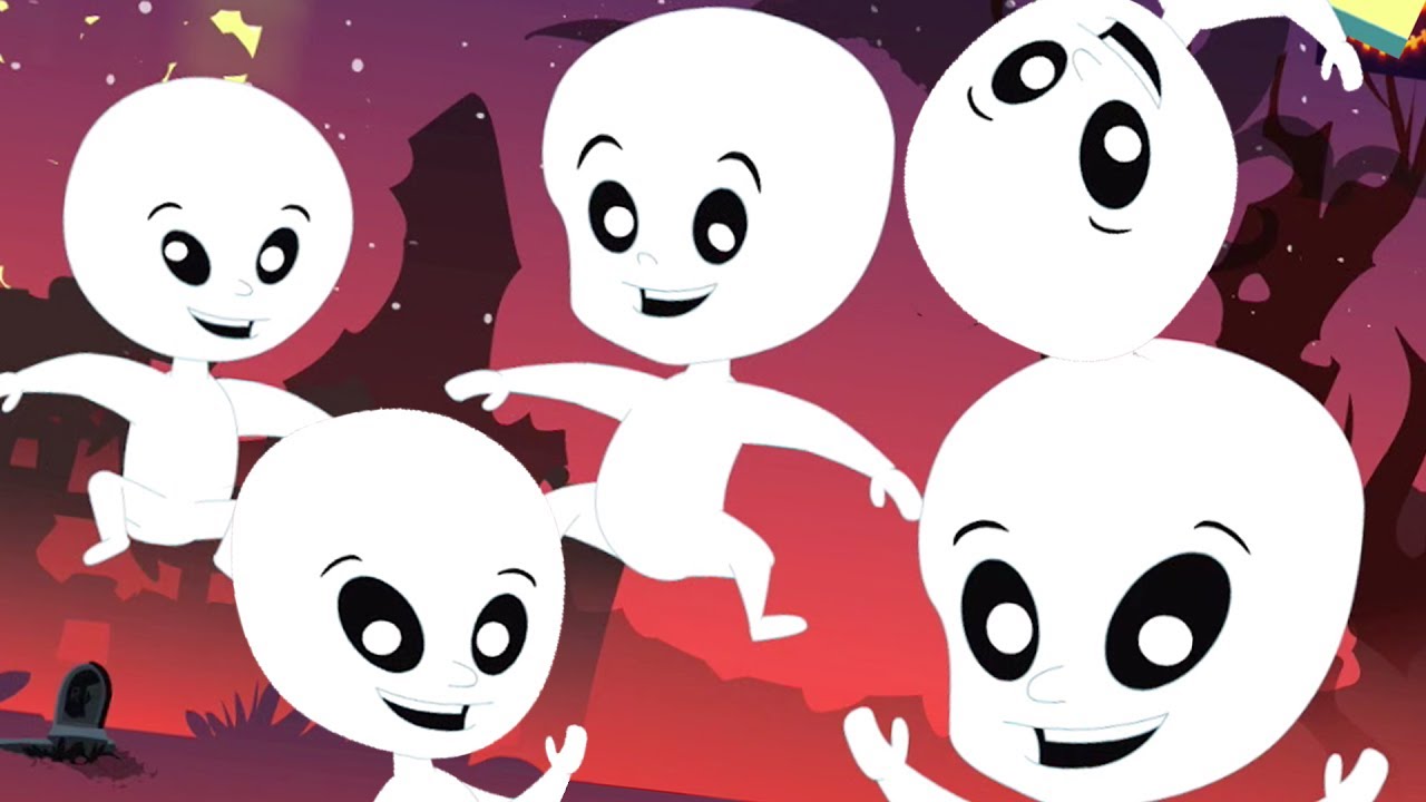five little ghosts | scary nursery rhymes | Scary videos for kids | children rhymes