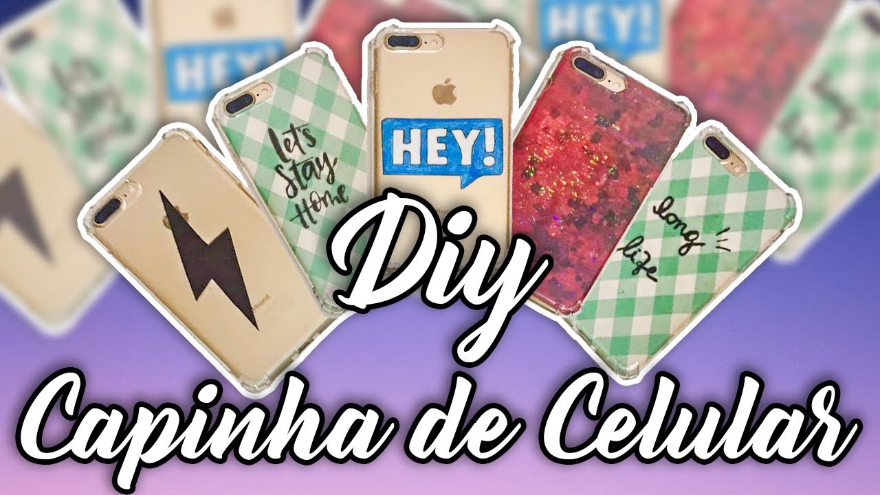DIY -  Como Fazer Capinha de Celular SEM GASTAR NADA