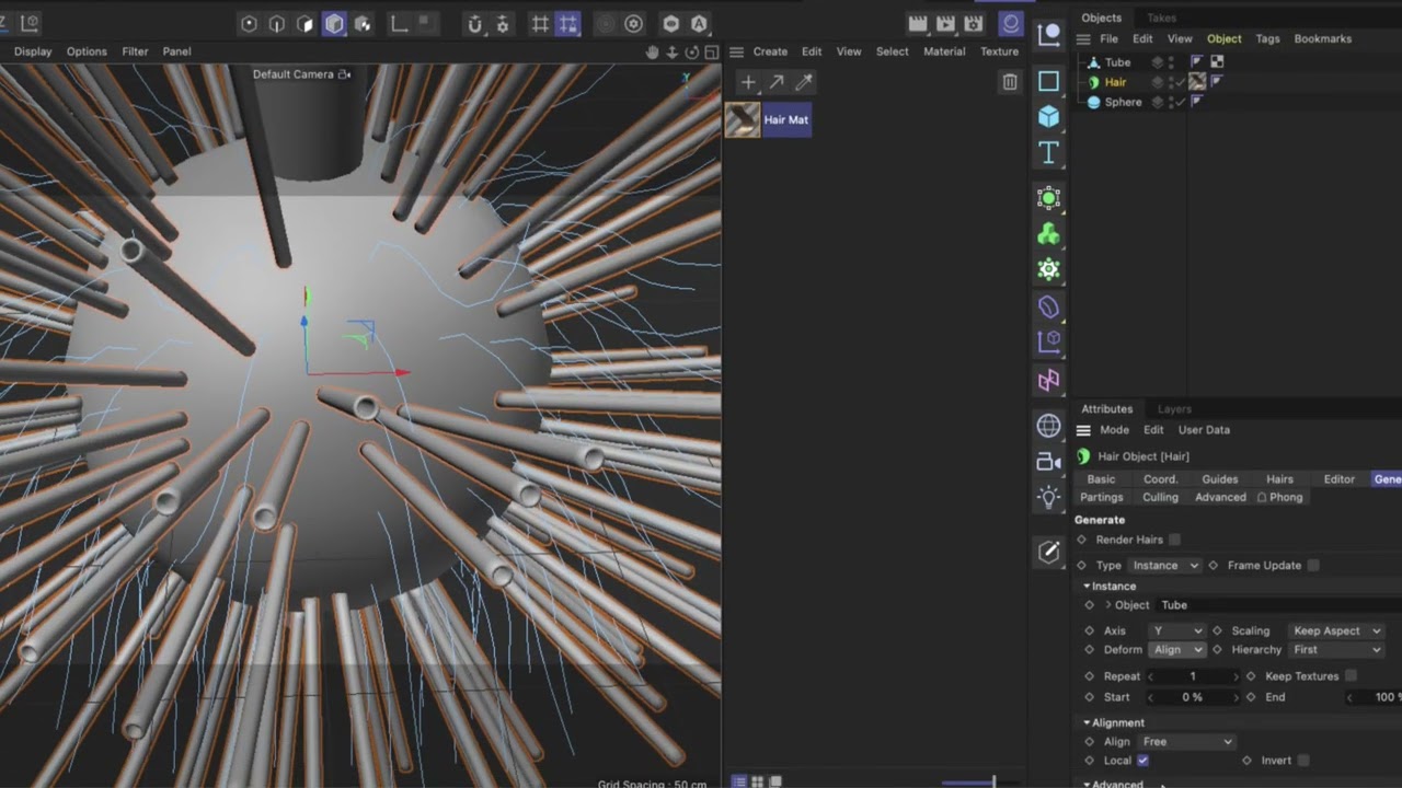 Cinema4D: Hair Part II : Generate Instance
