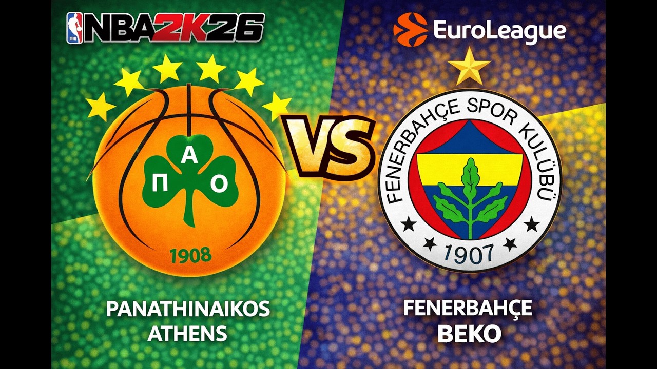 [TURKISH AIRLINES EUROLEAGUE 2025/2026] Panathinaikos Athens vs Fenerbahce Beko Istanbul - NBA2K26