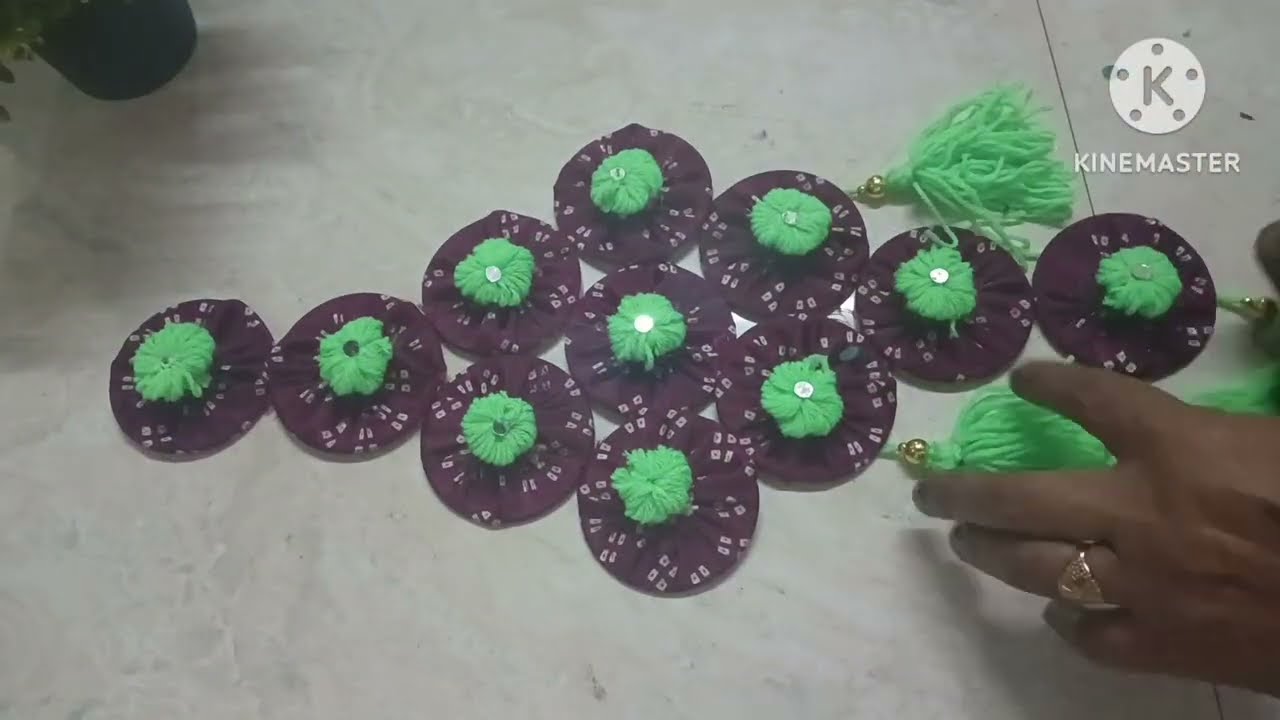 बांधणीच्या ब्लाउज पिसा पासून #wallhangingcraftdecor #diy #craft 