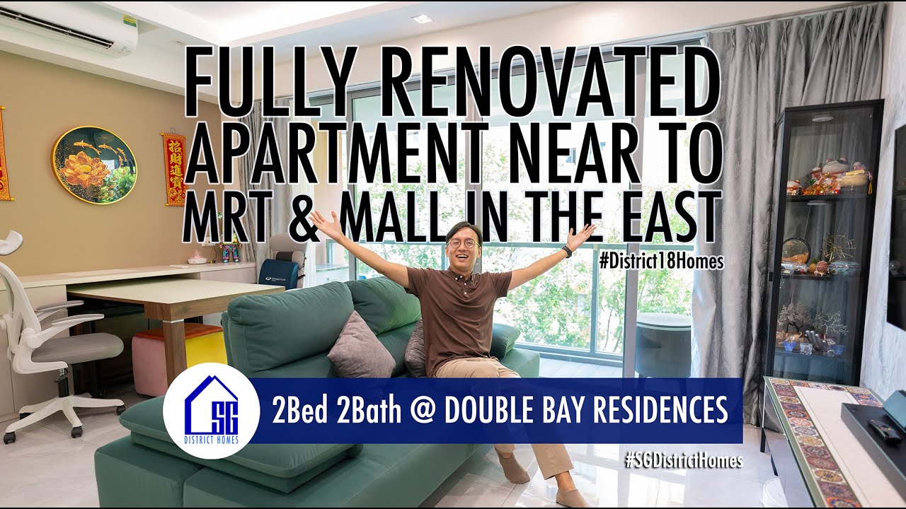 Double Bay Residences: Fully Renovated 2bed2bath, Pristine Condition, near Simei MRT Station & Mall