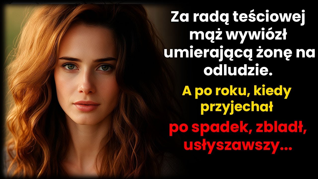 Za radą teściowej mąż wywiózł umierającą żonę na odludzie. A po przyjeździe po roku po spadek...
