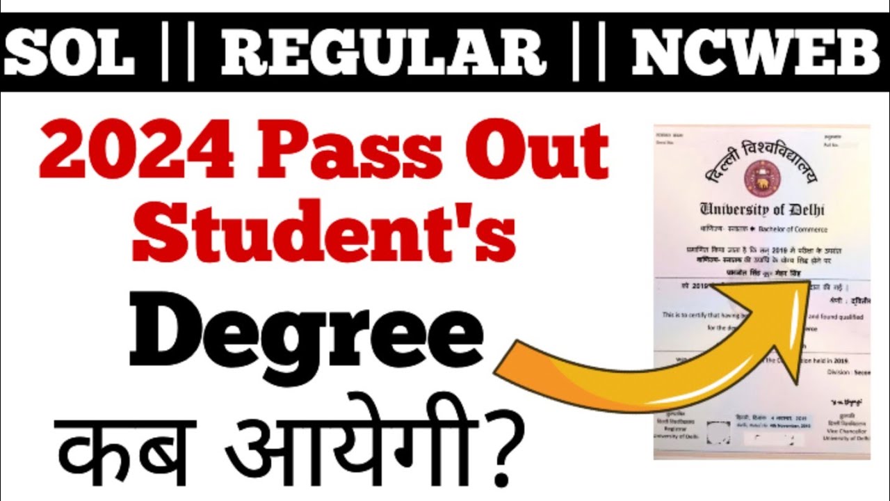 SOL DU 2024 Pass Out Students Degree Updates
