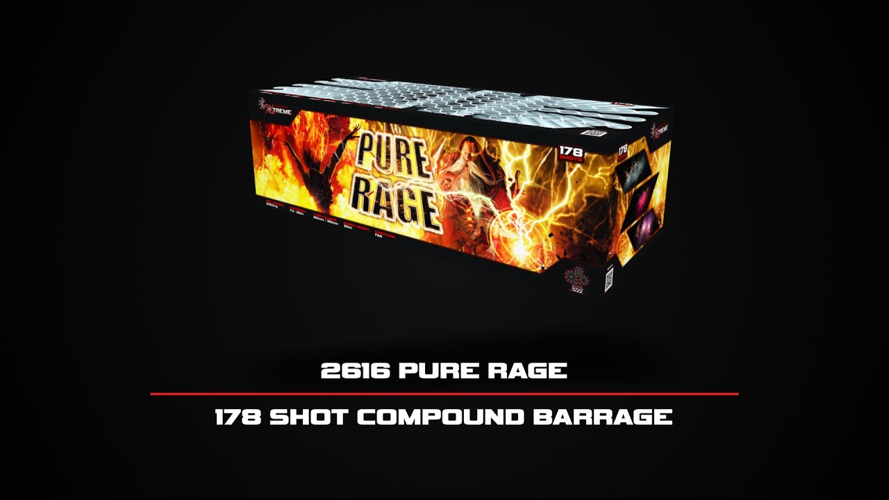 Bright Star Xtreme Fireworks - 2616 Pure Rage 178 Shot Compound Barrage
