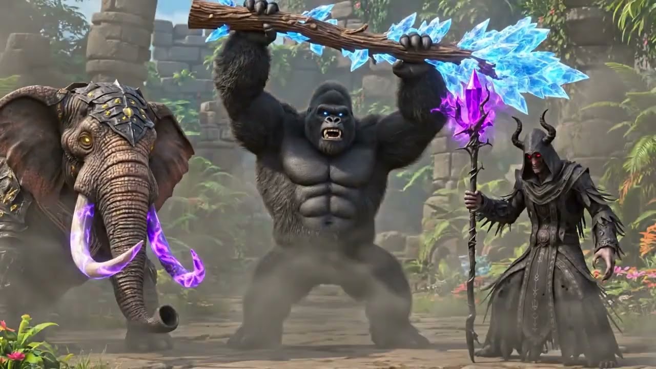 ultimate rumble king kong dragon and elephant fight each other 70