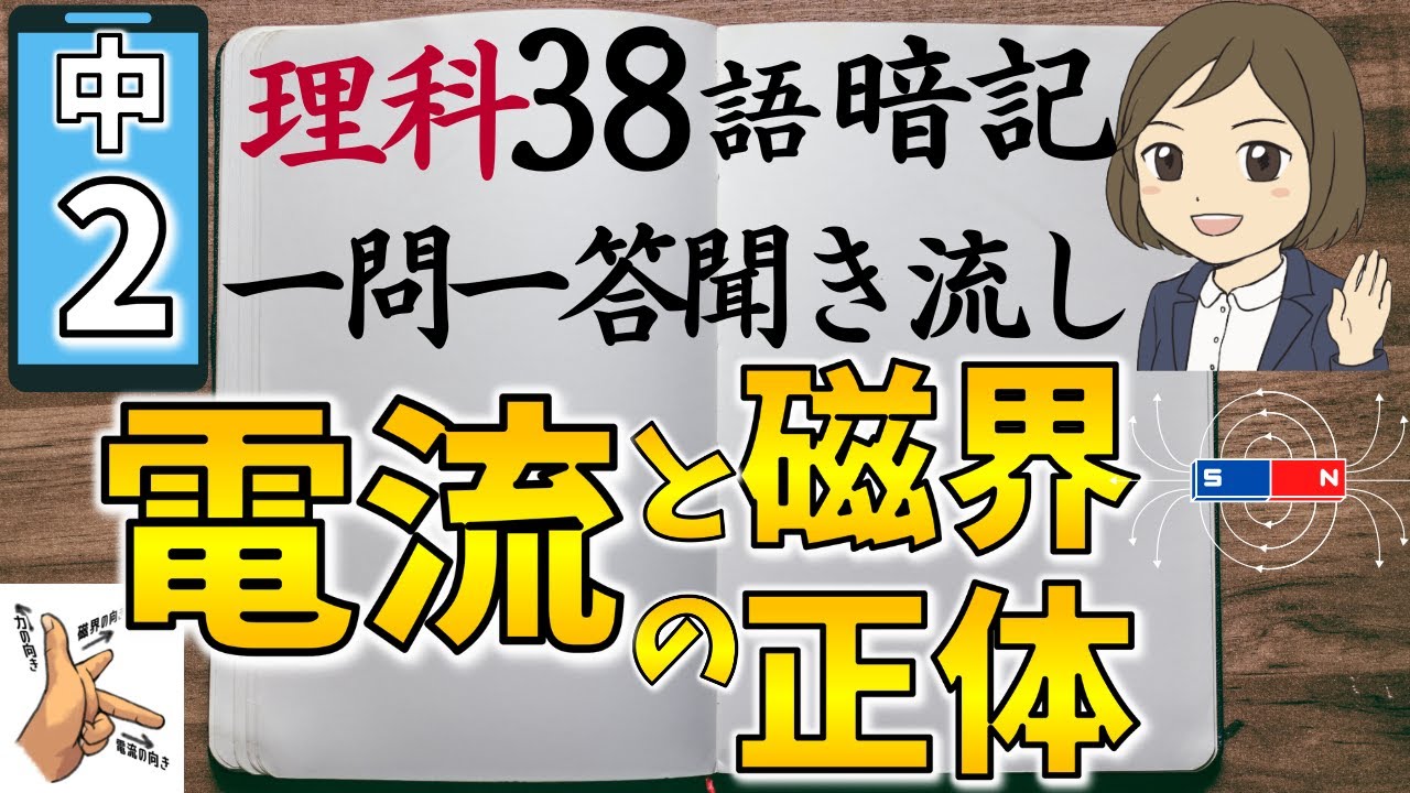 【中2理科一問一答⑤】電流と磁界・電流の正体／聞き流し／図解あり