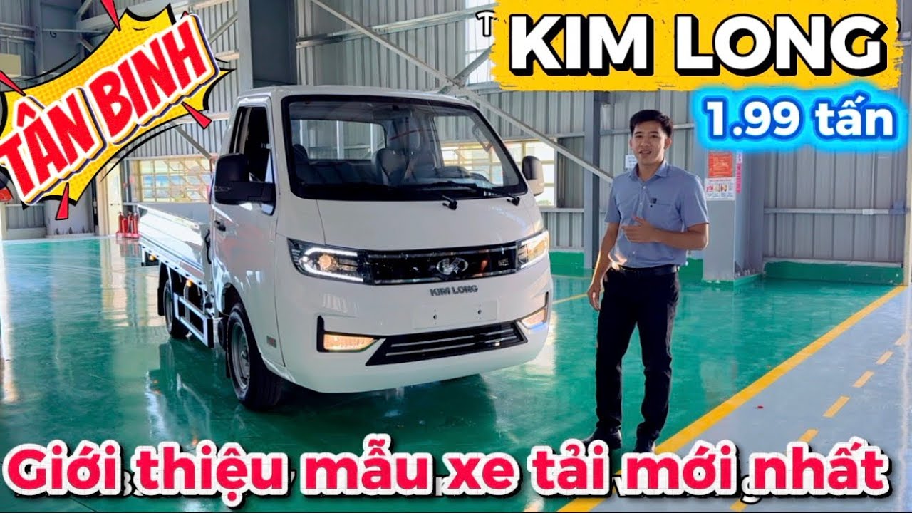 Giới thiệu mẫu xe tải KIM LONG 1.99 Tấn thùng lửng - Động cơ YUCHAI 2.36cc | Xe tải KimLong 1T9