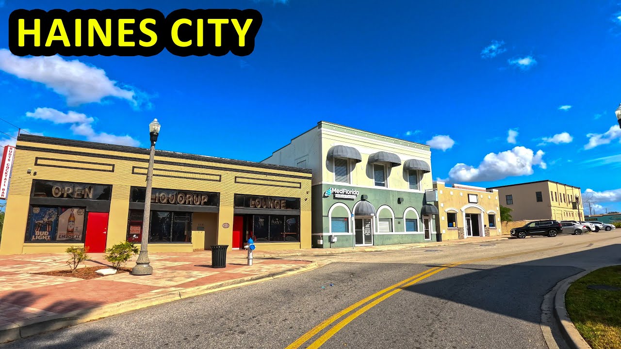 Haines City Florida Driving Through