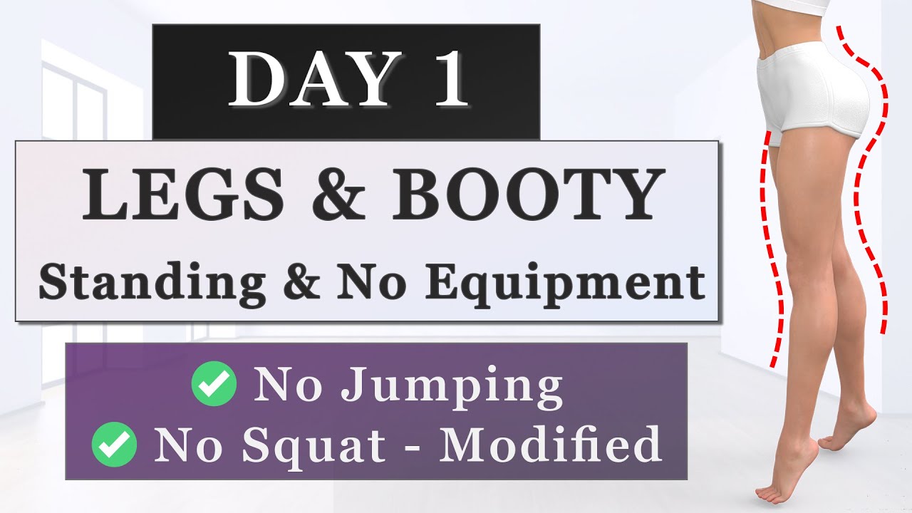 Day 1: ROUND BOOTY & TONED LEGS | No Jumping No Squat Modify (7 Day Challenge)