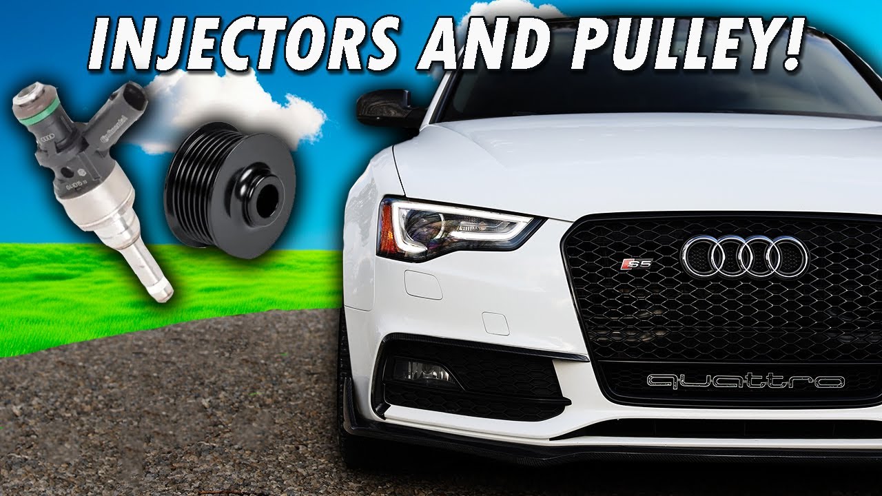 Small Pulley Upgrade and New Injectors on Supercharged Audi S5 B8.5!