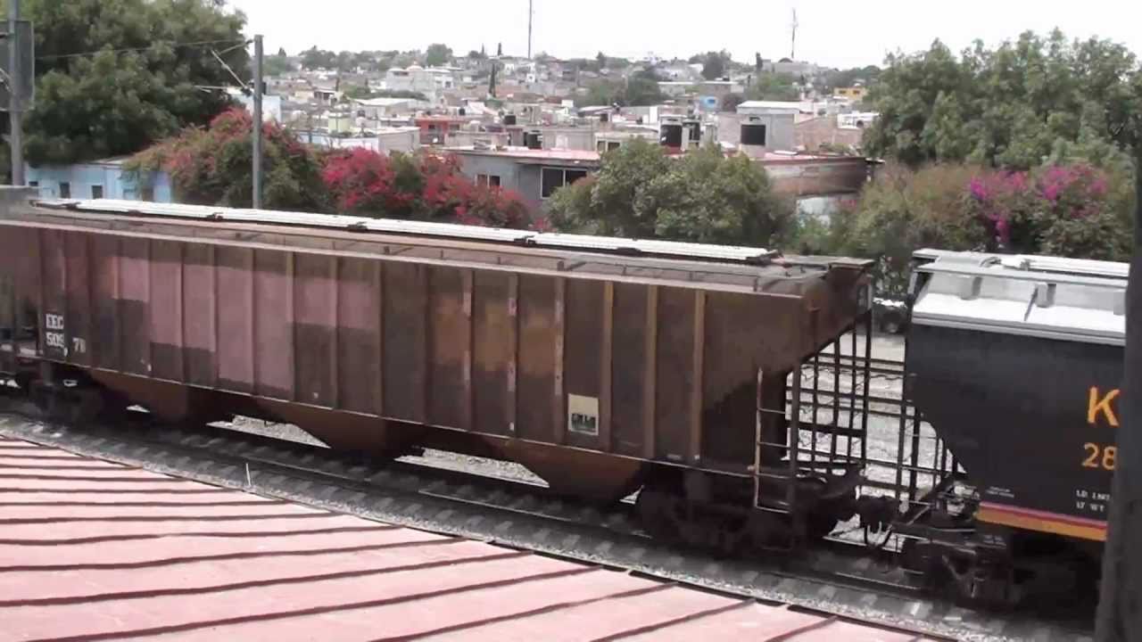 Kansas City Southern de Mexico Mixed freight Trains at Queretaro