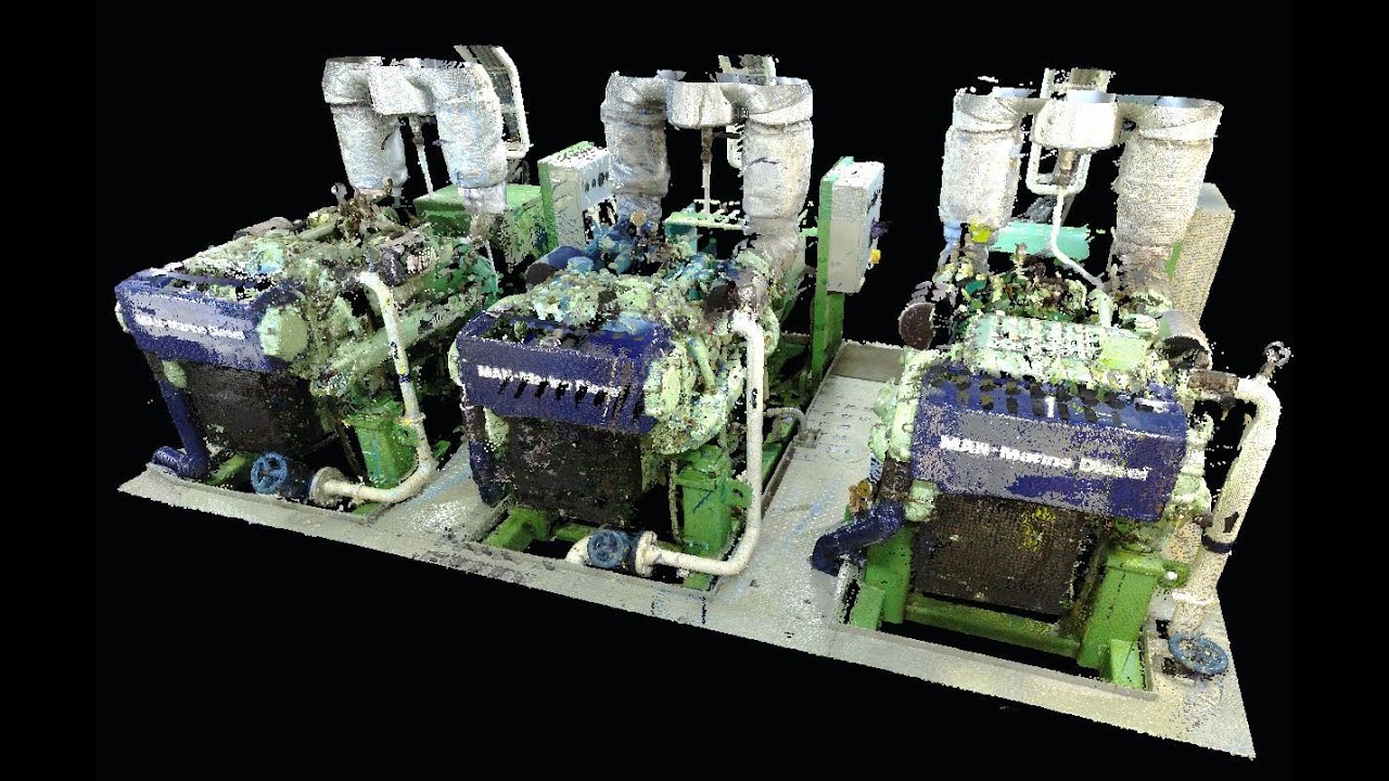 Engine & Pump Room laser scanning for BTWS Retrofit of Oil/Chemical Tanker vessel 6044t