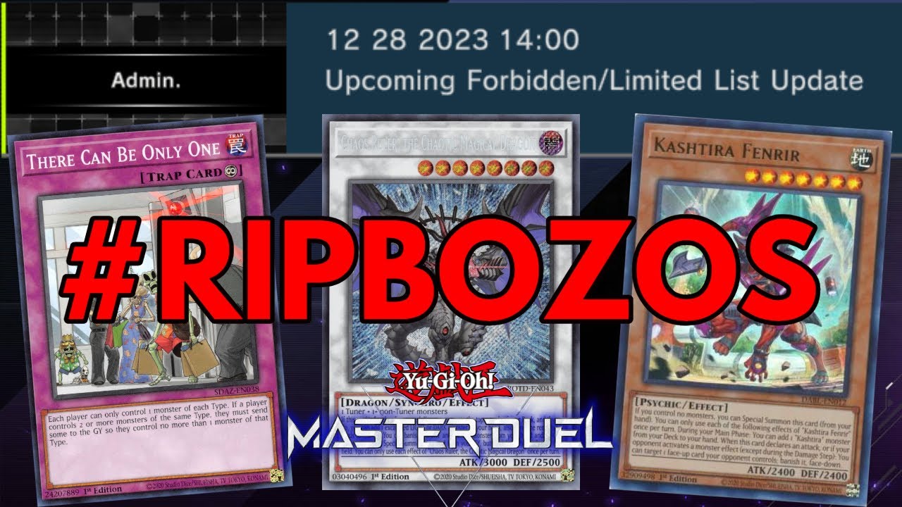 THE MOST INSANE MASTER DUEL BANLIST EVER?!?!