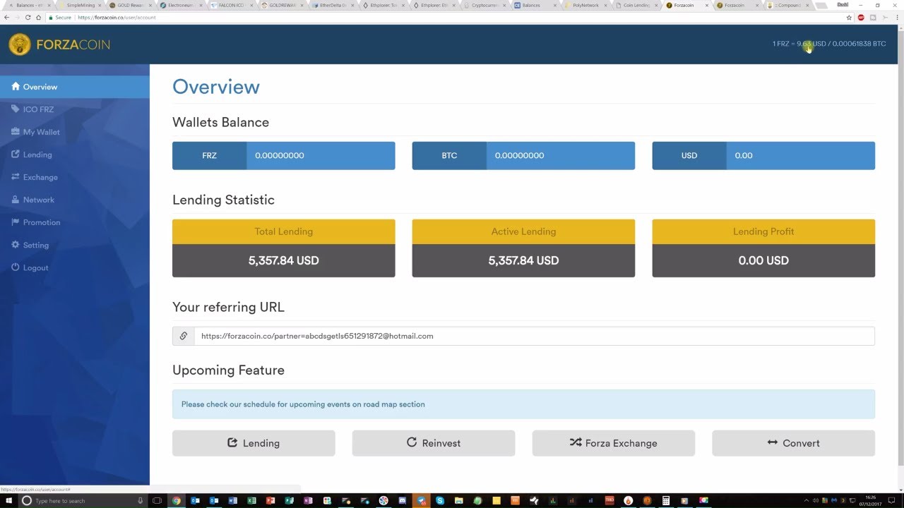 Forza Coin First Loan! -  Tenx Pay Visa Card my Opinion!