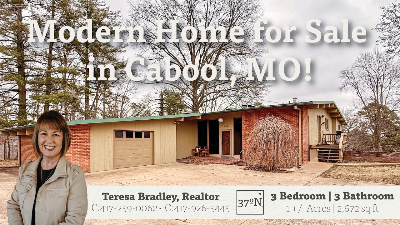 🏡 Mid-Century Modern Home for Sale in Cabool MO | Spears House on 2 Acres in Town