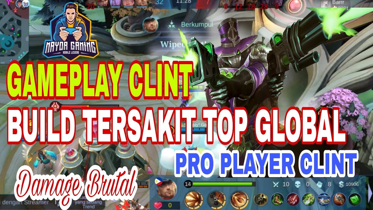 BUILD CLINT TERSAKIT 2022//BUILD TERBARU PRO PLAYER CLINT//TOP GLOBAL CLINT MOBILE LEGENDS