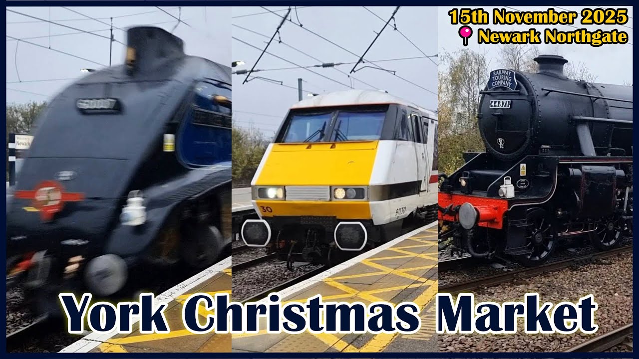 60007 'Sir Nigel Gresley' and 44871 Black 5 🚂 York Christmas Market 📍Newark Northgate