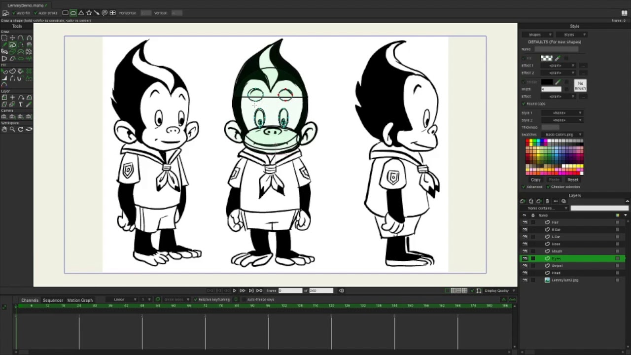 Moho Pro Creating a Character from a Drawing