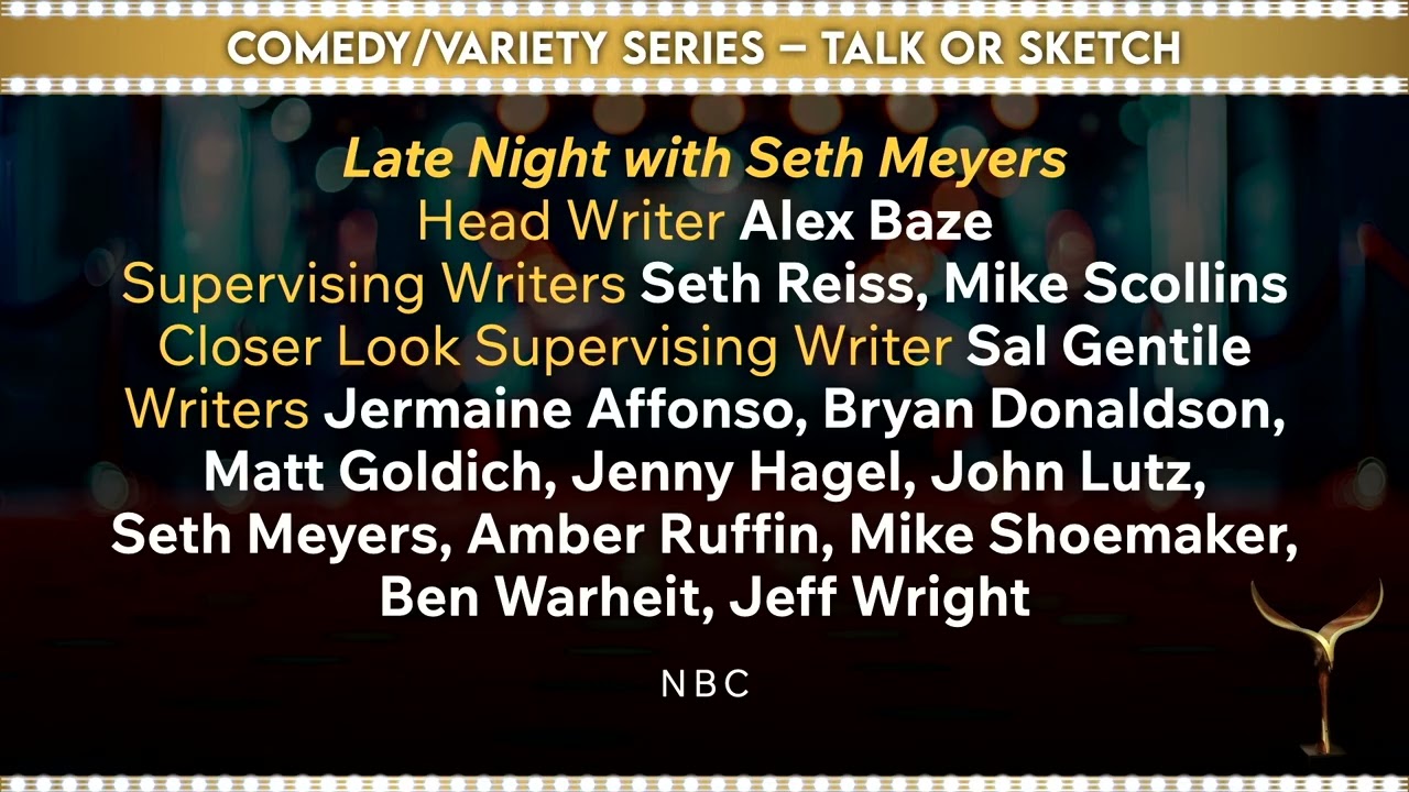 2026 Writers Guild Awards - Comedy/Variety Series- Talk or Sketch